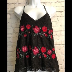 Express Lace Embroidered Tank Top